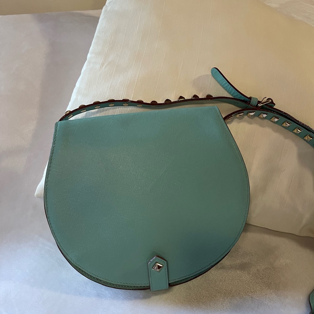 Elegant Blue Leather Women's Bag